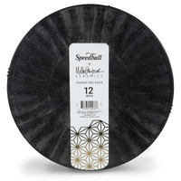 Speedball Sanyour Signature 12 Inch Round Pottery Wheel Bat, Black, For Ceramics And Clay Work