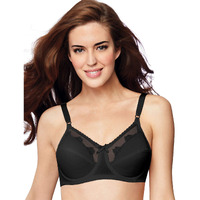 Bali Women's Flower Underwire Bra, Midnight,38B