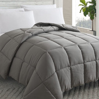 Cosybay Down Alternative Comforter (Dark Grey, Full) - All Season Soft Quilted Full Size Bed Comforter - Duvet Insert With Corner Tabs - Winter Summer Warm Fluffy, 82X86 Inches