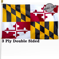 Xifan Double Sided Maryland State Flag 3X5 Ft, Heavy Duty 3 Ply Durable Polyester, Md Flag With Vibrant Print/4 Rows Hemming/Brass Grommets For Indoor Outdoor Decor