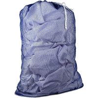 Commercial Mesh Laundry Bag - Sturdy Mesh Material With Drawstring Closure Ideal Machine Washable Mesh Laundry Bag For Factories, College, Dorm And Apartment Dwellers (24 X 36A Blue)