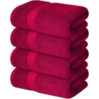 Infinitee Xclusives Premium Bath Towels Set Of 4-27X54 Inches, 100% Ring-Spun Cotton, Soft, Absorbent, Quick Dry, Durable, Ideal For Daily Use
