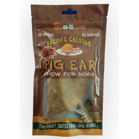Bacon & Cheddar Loaded Pig Ears 1 Pack Pegable Zip Lock Bag