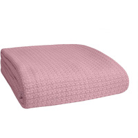 Elvana Home 100 Cotton Bed Blanket, Breathable Bed Blanket King Size, Cotton Thermal Blankets King, Perfect For Layering Any Bed For All Season, Purple