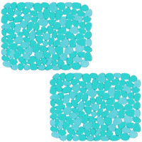 Yolife Pebble Sink Mats For Stainless Steel Sink, Pvc Sink Saddle Protectors Kitchen Sink Mat For Porcelain Sink, Dishes And Glassware (Green,2 Pack)