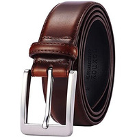 Xouxou Mens Casual Leather Jeans Belts Classic Work Business Dress Belt With Prong Buckle For Men (Brown (S101), 42 (Waist 40))