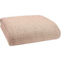 Elvana Home 100 Cotton Bed Blanket, Breathable Bed Blanket King Size, Cotton Thermal Blankets King, Perfect For Layering Any Bed For All Season, Beige