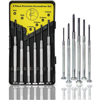 6Pcs Mini Screwdriver Set, Small Screwdriver Set With 6 Different Size Flathead And Phillips Screwdrivers, Precision Screwdriver Set For Jewelry, Watch, Iphone, Eyeglass Repair