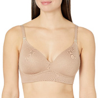 Warners Womens Benefits Allover-Smoothing Bliss Wireless Lightly Lined Convertible Comfort Bra Rm1011W, Toasted Almond, 36B