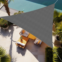 Shade&Beyond Triangle Sun Shade Sail 20 'X20 'X20 ' Permeable Canopy Dark Grey For Patio Garden Yard Deck Pergola (We Make Custom Size)