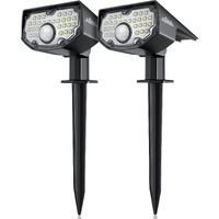 Aloftsun Solar Motion Sensor Outdoor Lights, 30 Leds Ip68 Waterproof Solar Motion Lights Outdoor, 3 Modes Solar Spot Lights Outdoor, Wireless Motion Sensor Solar Landscape Spot Lights Outside2 Pack