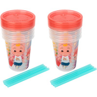 Take  Toss Cocomelon Toddler Straw Sippy Cups - Toddler Cups With Lid And Removable Straw - Baby Essentials - 10 Oz - 8 Count