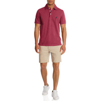 Nautica Mens Short Sleeve Solid Stretch Cotton Pique Polo Shirt, Maroon, Xx-Large