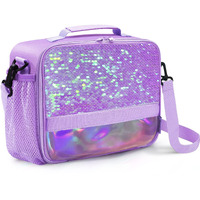 Kids Lunch Box Insulated Kids Lunch Bag,Lunch Box For Girls With Strap And Bottle Holder,Lunch Box For Kids, Toddler Lunch Box With Zipper-Pockets,Girls Lunch Box Keep Food Coldwarm For Long Time