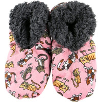 Lazy One Fuzzy Feet Slippers For Women, Cute Fleece-Lined House Slippers, Cat Nap, Non-Skid