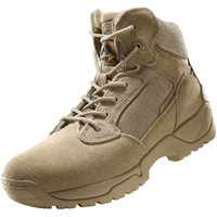 Nortiv 8 Mens Military Tactical Work Boots Side Zipper Lightweight Hiking Motorcycle Combat Boots Sand Size 95 M Us Alloy