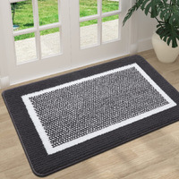 Colorxy Indoor Door Mat, Non-Slip Absorbent Resist Dirt Entrance Mat, Sturdy Low-Profile Inside Floor Mats, Washable Front Entry Doormats For Entryway, 32 ' 'X20 ' ', Dark Grey