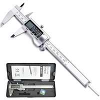 Digital Caliper, Caliper Measuring Tool With Stainless Steel, Electronic Micrometer Caliper With Large Lcd Screen, Auto-Off Feature, Inch And Millimeter Conversion (6 Inch150 Mm)