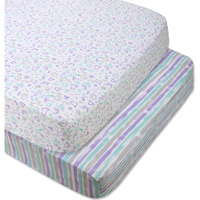 Standard Microfiber Fitted Crib Sheets For Baby Girl, Baby Boy, And Neutral, 2 Pack Crib Sheets Crib Essentials For Baby 28X52 Crib Sheets (Dreams  Doodles)