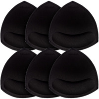 Nimiah Bra Inserts Pads 3 Pairs Sewn Edges Bra Cups Inserts Fits Ab  Bra Replacement Pads For Sport Bras Swimsuits Bikini Tops Black