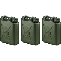 Scepter 3-Pack Portable Water Container, Military Style Storage For Camping, 5 Gallon