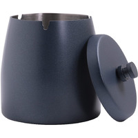 Large Ashtray With Lid For Cigarette, Stainless Steel Smokeless Odorless Windproof Ash Tray For Home Office Tabletop Outside Patio Outdoor Balcony(393X32X382)
