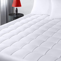 Utopia Bedding Quilted Fitted Premium Mattress Pad King Size, Pillow Top Mattress Topper, Elastic Fitted Fluffy Mattress Protector, Mattress Cover Stretches Up To 16 Inches Deep, Machine Washable