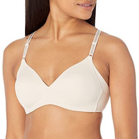 Warners Womens Blissful Benefits Underarm-Smoothing Comfort Wireless Lightly Lined T-Shirt Bra Rm7561W, Butterscotch, 34B
