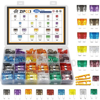 Zipcci 266 Pcs - Car Fuses Assortment Kit, Mini  Standard Automotive Fuses - Blade Auto Fuse For Rv Accessories, Marine, Camper, Travel Trailers, Boat (2A3A5A75A10A15A20A25A30A40Amp)
