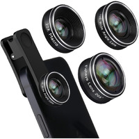 Phone Camera Lens, Godefa 3 In 1 Phone Lens Kit-205 Fisheye Lens + Macro Lens + 120 Wide Angle Lens,Clip On Cell Phone Camera Lens Kits Compatible With Iphone,Most Smartphones