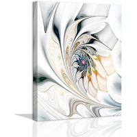 Bathroom Decor Wall Art - Modern Abstract Canvas Art Wall Decor Bathroom Wall Art Silver Wall Decor For Bathroom Decorations Abstract Artwork Wall Paintings Bathroom Pictures For Wall Framed 12X16Inch