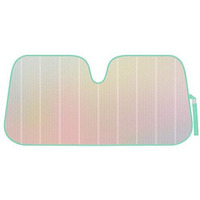Bdk Iridescent Matte White Front Windshield Sunshade-Accordion Folding Auto Shade For Car Truck Suv-Blocks Uv Rays Sun Visor Protector-Keeps Your Vehicle Cool- 58 X 27 In
