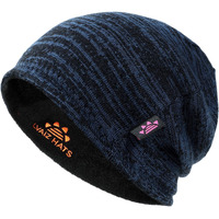 Lvaiz Winter Fleece Lined Knitted Beanie Hats For Men Reversible Windproof Watch Hat Warm Skull Cap For Women