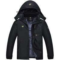 Qpngrp Mens Waterproof Ski Snowboarding Jacket Winter Windproof Snow Coat Black Xx-Large
