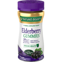 Natureas Bounty Elderberry Gummies, Immune Support, Contains Vitamin A, C, D, E And Zinc, 40 Gummies
