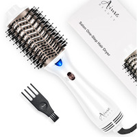 One Step Hair Dryer  Volumizing Hot Air Brush, Hair Blow Dryer Brush, Ceramic Straightener Brush, Curler  Hot Comb 4 In 1 Salon Ionic Hair Brush, Hair Styling Tools, White