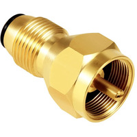 Hooshing Propane Refill Adapter Universal For Disposable Small Propane Bottle Solid Brass Propane Tank Atapter Lp Gas 1 Lb Cylinder Coupler Quick Connect Attachment