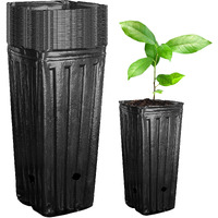 Iceyyyy 20Pcs Tall Tree Pots,Plastic Deep Nursery Treepots,78 Tall Seedling Flower Plant Container Pots For Indoor Outdoor Garden Plants (20Pcs)