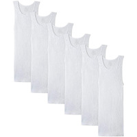 Fruit Of The Loom Mens Tag-Free Tank A-Shirt, White, Medium
