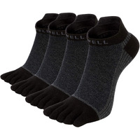 Vwell Cotton Toe Socks Five Finger Socks No Show Crew Athletic Running Socks 4 Pairs,Size 7-11