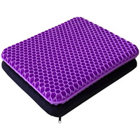 Gel Seat Cushion - Enhanced Double Thick Egg Seat Cushion With Non-Slip Cover - Office Chair Car Seat Cushion - Sciatica  Back Pain Relief - Perfect For Office Chair Car Wheelchair Travel