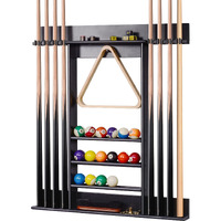 Xcsource Pool Stick Holder, Pool Cue Rack Wall Mount, 8 Pool Cue Holder Wall Billiard Cue Rack, Made Of 100 Solid Pine Wood, Pool Table Accessories For Billiard Room Or Club (Cue Rack Only)