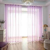 Mianbo Purple Sheer Curtains 108 Inches Length 2 Panels Set Window Sheer Curtains Basic Rod Pocket For Bedroom Children Living Room Yard Kitchen