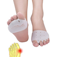 Metatarsal Pads, Toe Separator, Gel Metatarsal Cushion Toe Separators, (4 Pcs),New Material, Forefoot Pads, Toe Spacers,Breathable  Soft Gel, Best For Diabetic Feet, Blisters, Forefoot Pain (White)