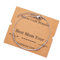 Joycuff Best Mom Ever Gifts For Women Morse Code Bracelets For Women Mother Mom Mothers Day Birthday Christmas Stianless Steel Jewelry Gifts Silver Bracelet
