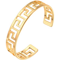Pernnla Pearl Dainty Gold Initial Bangle Bracelet For Women L Letter Love Bracelet Simple Hollow Rune Cute Charm Cuff Bracelets