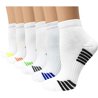 Copper Plantar Fasciitis Running Compression Socks For Men & Women -6 Pairs Arch Support Ankle Socks For Athletic&Travel