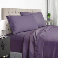 Easehome Purple King Size Bed Sheet Set - Deep Pocket To 21 Inches Mattress 4 Piece - Premium Bedding Sheets & Pillowcases Collection - Extra Soft