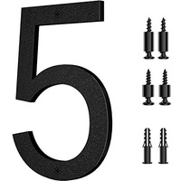 8 Inch Large Floating House Numbers, Iverra Black Modern House Number, Big Plastic Outside Address Numbers For Door Mailbox Street (5)