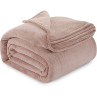 Utopia Bedding Rose Pink Fleece Blanket Queen Size Lightweight Fuzzy Soft Anti-Static Microfiber Bed Blanket (90X90 Inch)